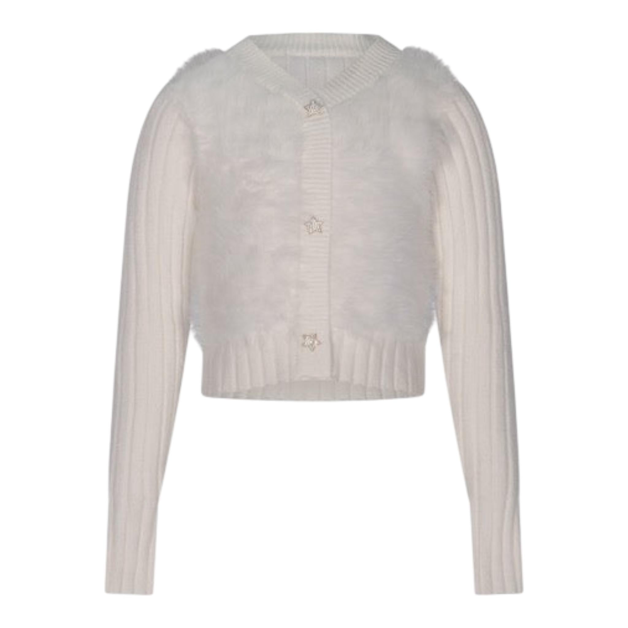 MARC ELLIS maglia tinta unita con bottoni stelle Bianco per Bambina JMJSW00106 BIANCO MARC ELLIS 