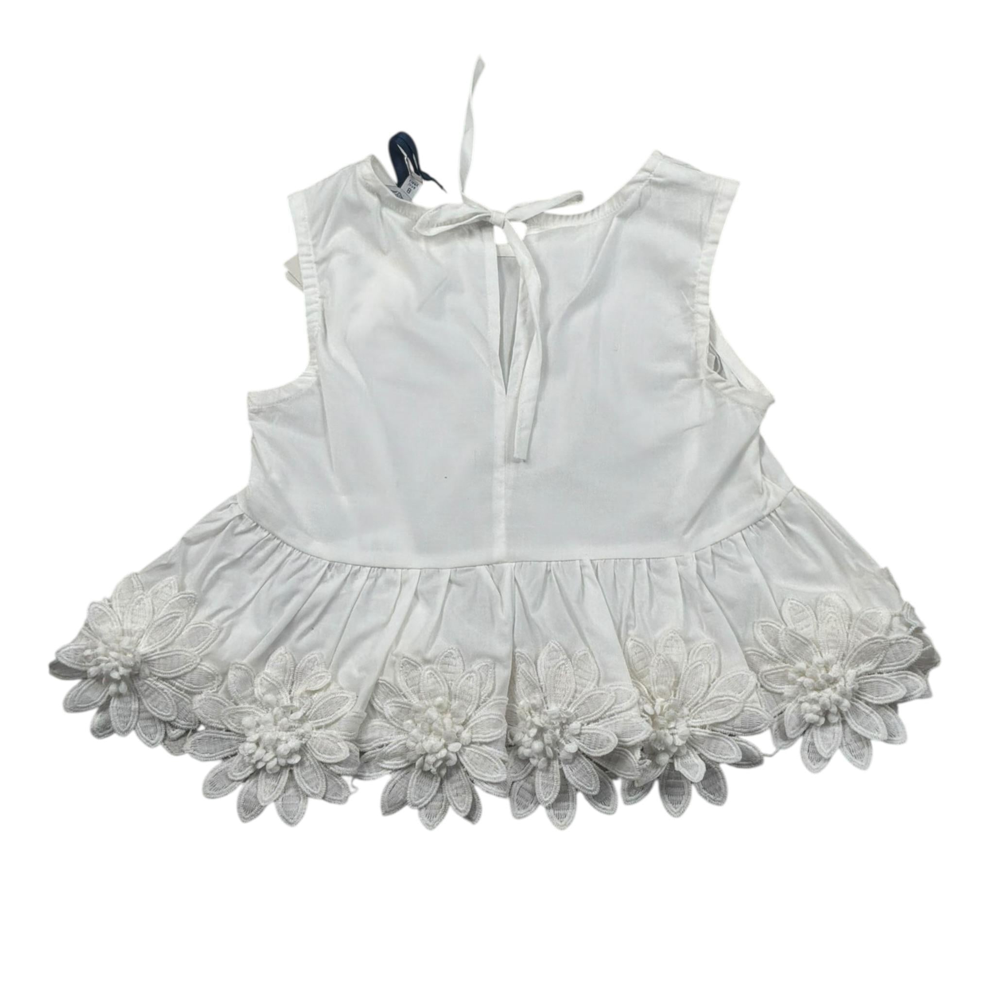 Piccola Ludo Completo 2 Pezzi Top-Pantalone Tinta Unita per Bambina BS10WB042 BIANCO PICCOLA LUDO 