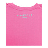 John Richmond Abito Tinta Unita con Logo Girocollo per Bambina RGP25008VEX FUXIA JOHN RICHMOND 