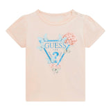Guess T-Shirt Girocollo Tinta Unita con Logo per Neonata K5RI07K6YW4XXN ROSA GUESS 