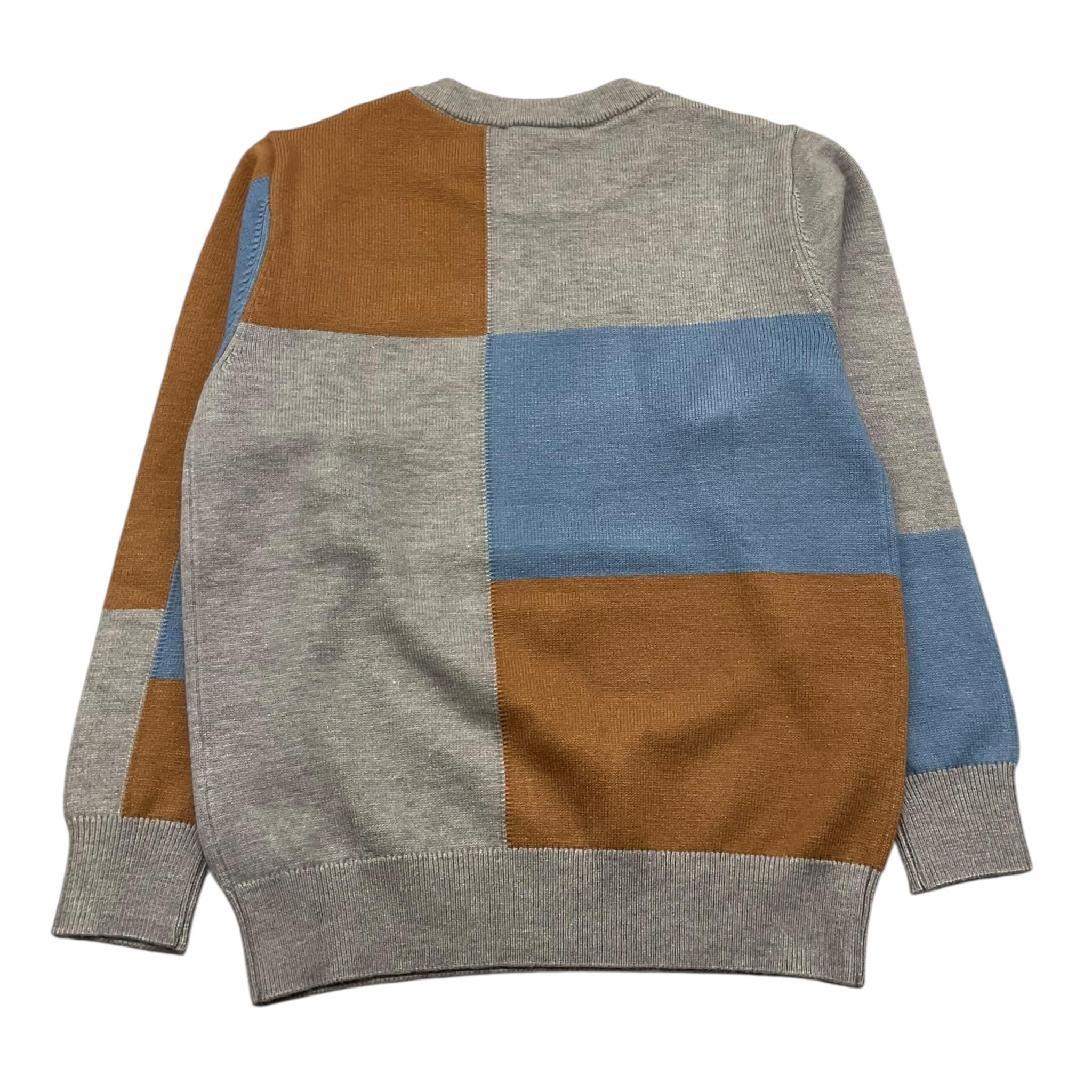 NEVER TOO maglia girocollo fantasia quadri Grigio per Bambino NT2221B GRIGIO NEVER TOO 