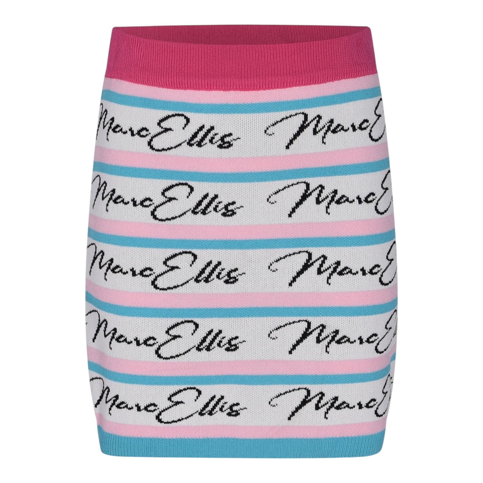 Marc Ellis Gonna tinta unita con Stampa Bianco per Bambina JMJSK01202X BIANCO MARC ELLIS 