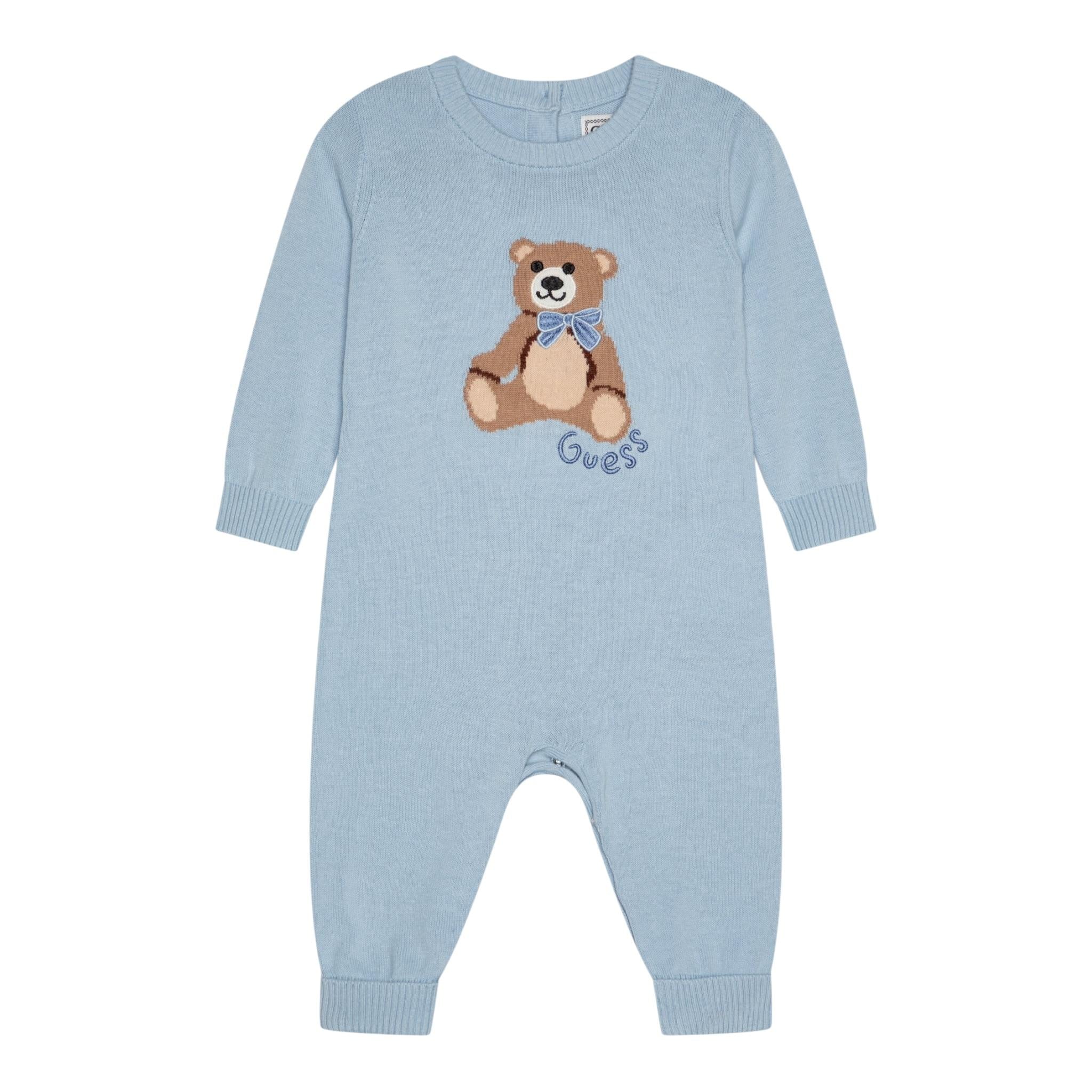 Guess Tutina Tinta Unita con Stampa per Neonata S5RG15Z3KZ1 AZZURRO GUESS 