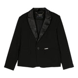 John Richmond – Schwarze, einfarbige Glitzerjacke für Kinder