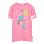 Billieblush Abito Modello T-Shirt Tinta Unita con Paillettes per Bambina U21084 ROSA FLUO BillIEBLUSH 