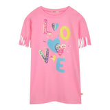 Billieblush Abito Modello T-Shirt Tinta Unita con Paillettes per Bambina U21084 ROSA FLUO BillIEBLUSH 