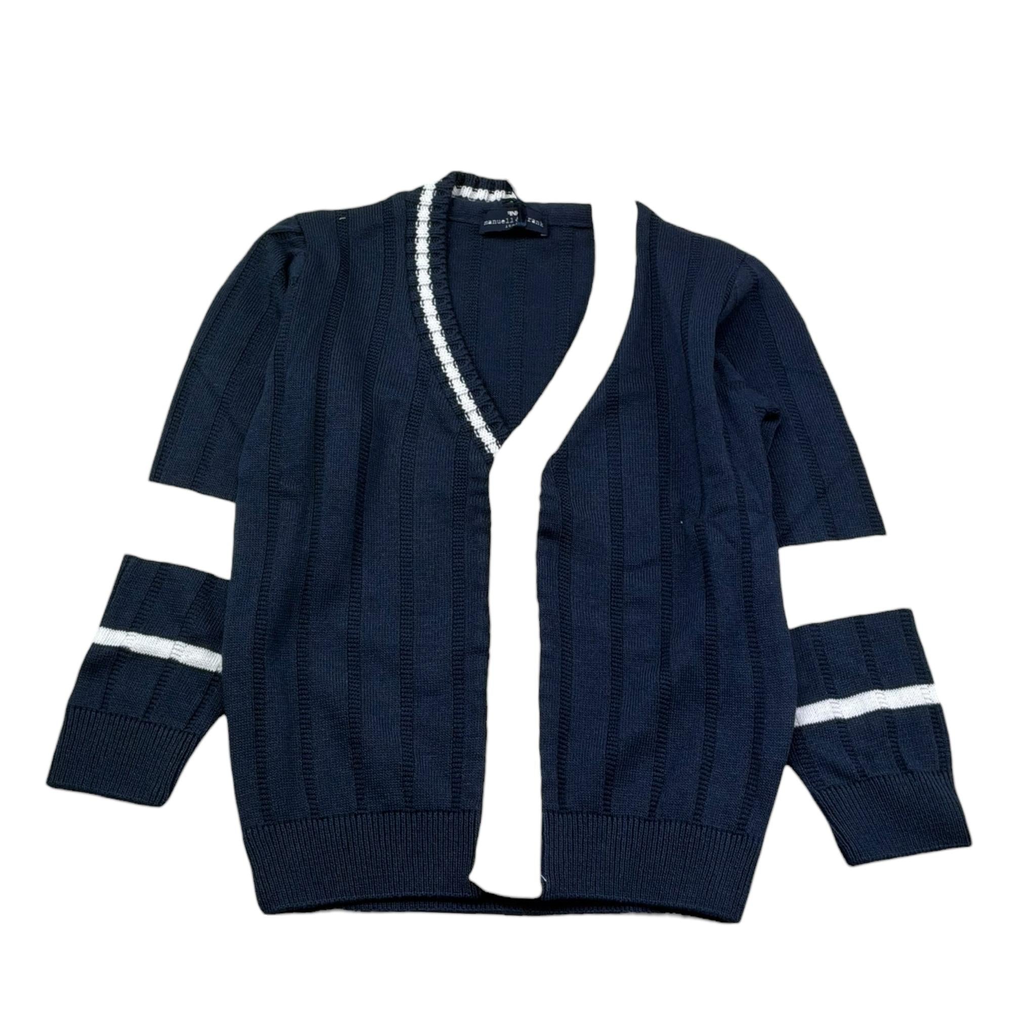 Manuel & Frank Cardigan Tinta Unita con Profili In Contrasto per Bambino MF4343B BLU MANUEL & FRANK 