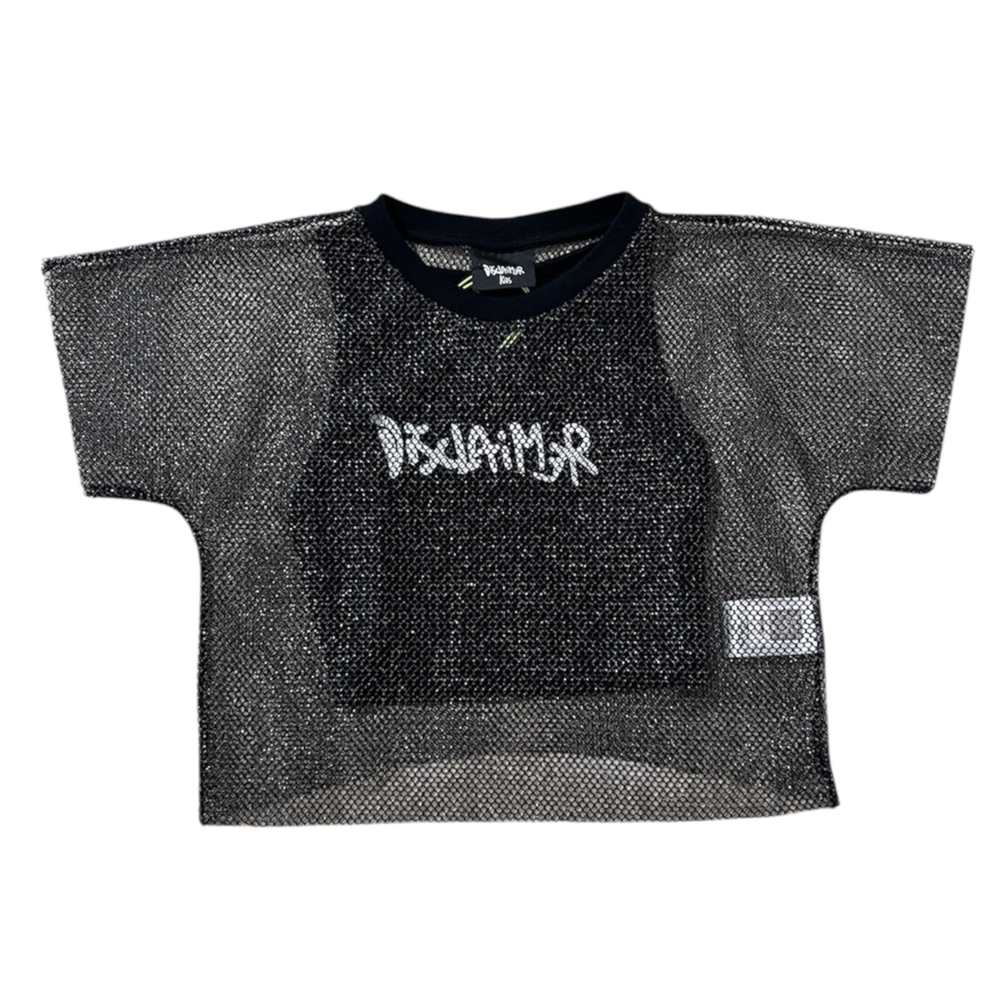Disclaimer T-Shirt Traforata con Top tinta unita Nero per Bambina 25EDK58542 NERO DISCLAIMER 
