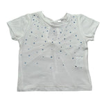 M+E' T-Shirt Girocollo tinta unita con Brillantini Bianco per Neonata UE1786 BIANCO M+E' 