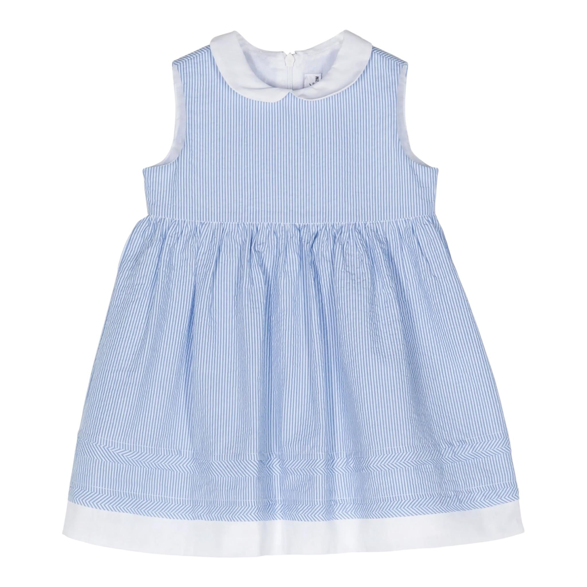 Il Gufo Abito Giromanica Fantasia A Righe per Bambina P24VA321C1080 AZZURRO IL GUFO 