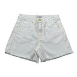 M+E' Short In Denim Tinta Unita con Girovita Regolabile per Bambina UE1704JX BIANCO M+E' 