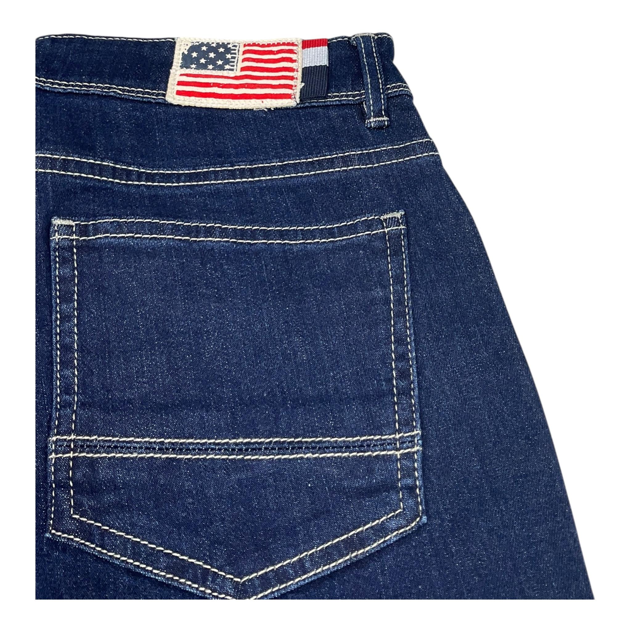 U.S. POLO jeans tinta unita con 5 tasche Blu per Bambino US40548 BLU U.S. POLO 
