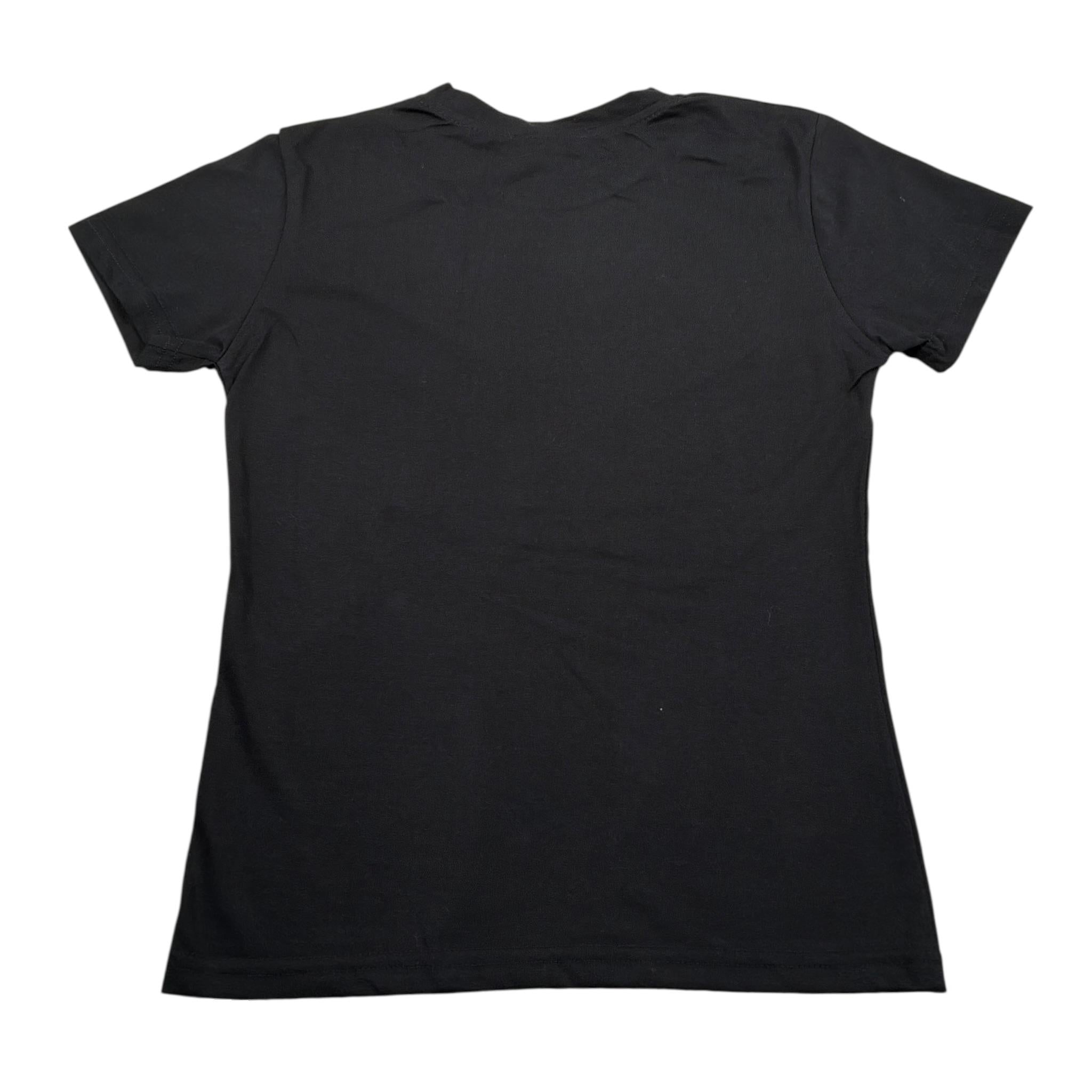 Brian Rush T-Shirt Girocollo tinta unita con Stampa Nero per Bambino TSHBR NERO BRIAN RUSH 
