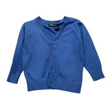 Never Too Cobalt – Einfarbige Strickjacke mit Knopfleiste für Babys