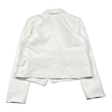 Kaos Giacca Tinta Unita con Applicazione per Bambina KS114 BIANCO KAOS 