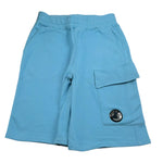 C.P. Company Bermuda tinta unita con Elastico In Vita Azzurro per Bambino CU1002 AZZURRO C.P. COMPANY 