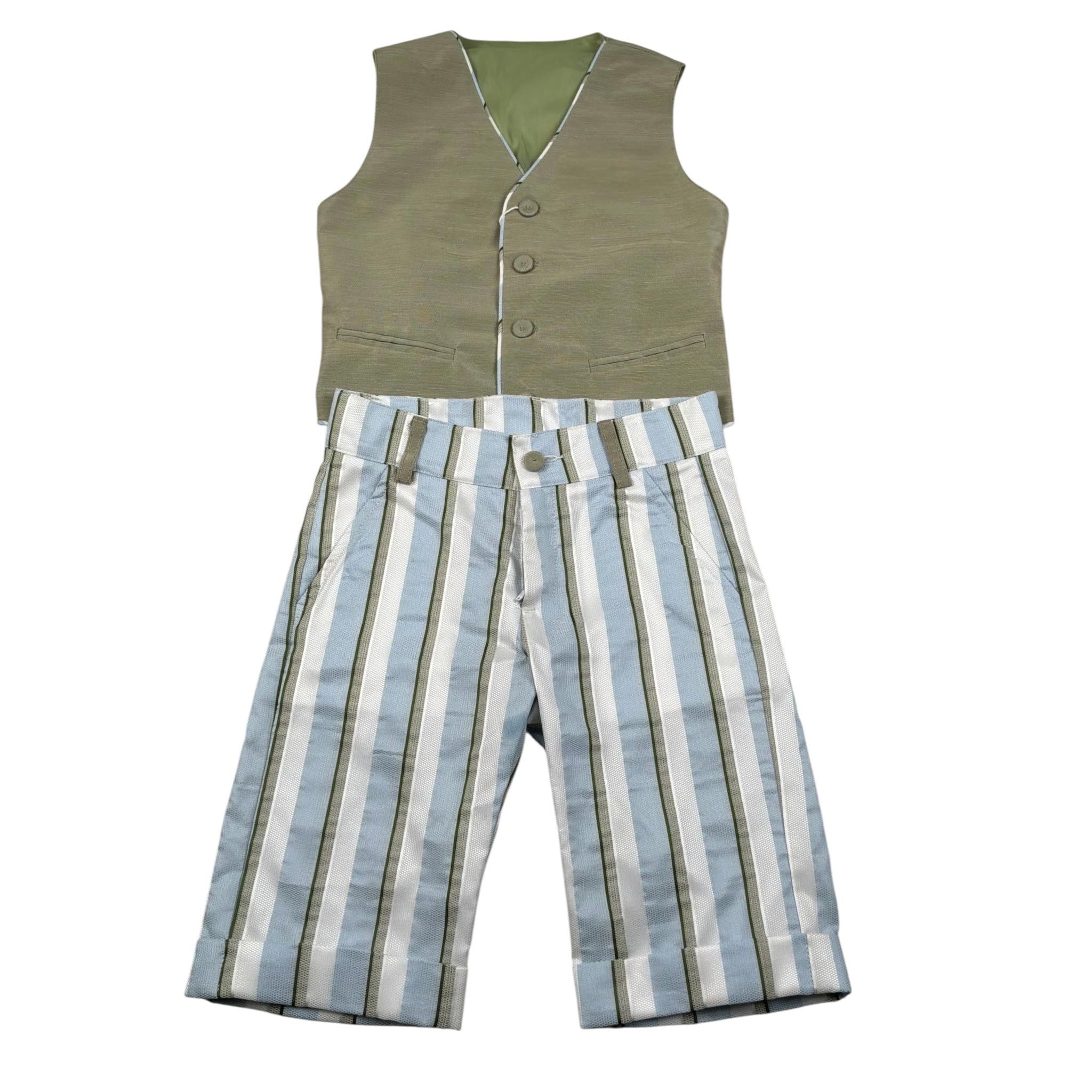 New Gereration Completo 2 Pezzi Gilet-Bermuda Verde per Bambino 51952 VERDE NEW GERERATION 