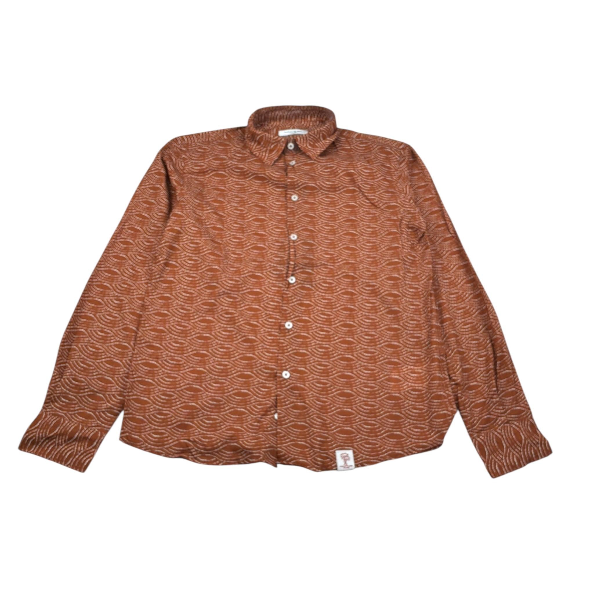 Paolo Pecora Camicia tinta unita con Fantasia Marrone per Bambino P3696 MARRONE PAOLO PECORA 