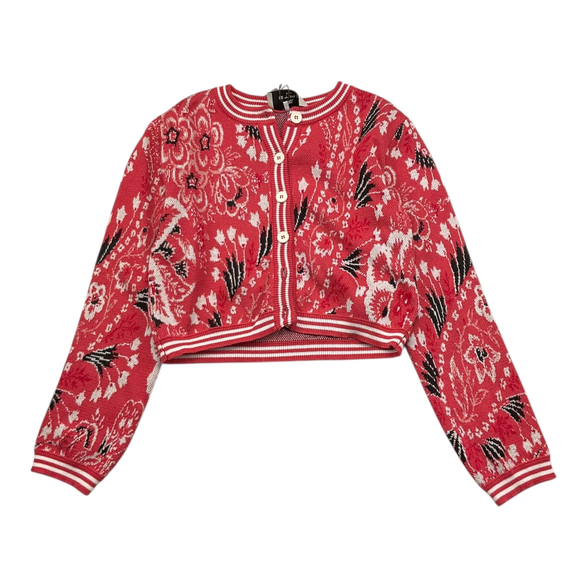 ETRO cardigan tinta unita con fantasia Fragola per Bambina GU9A00 FRAGOLA ETRO 