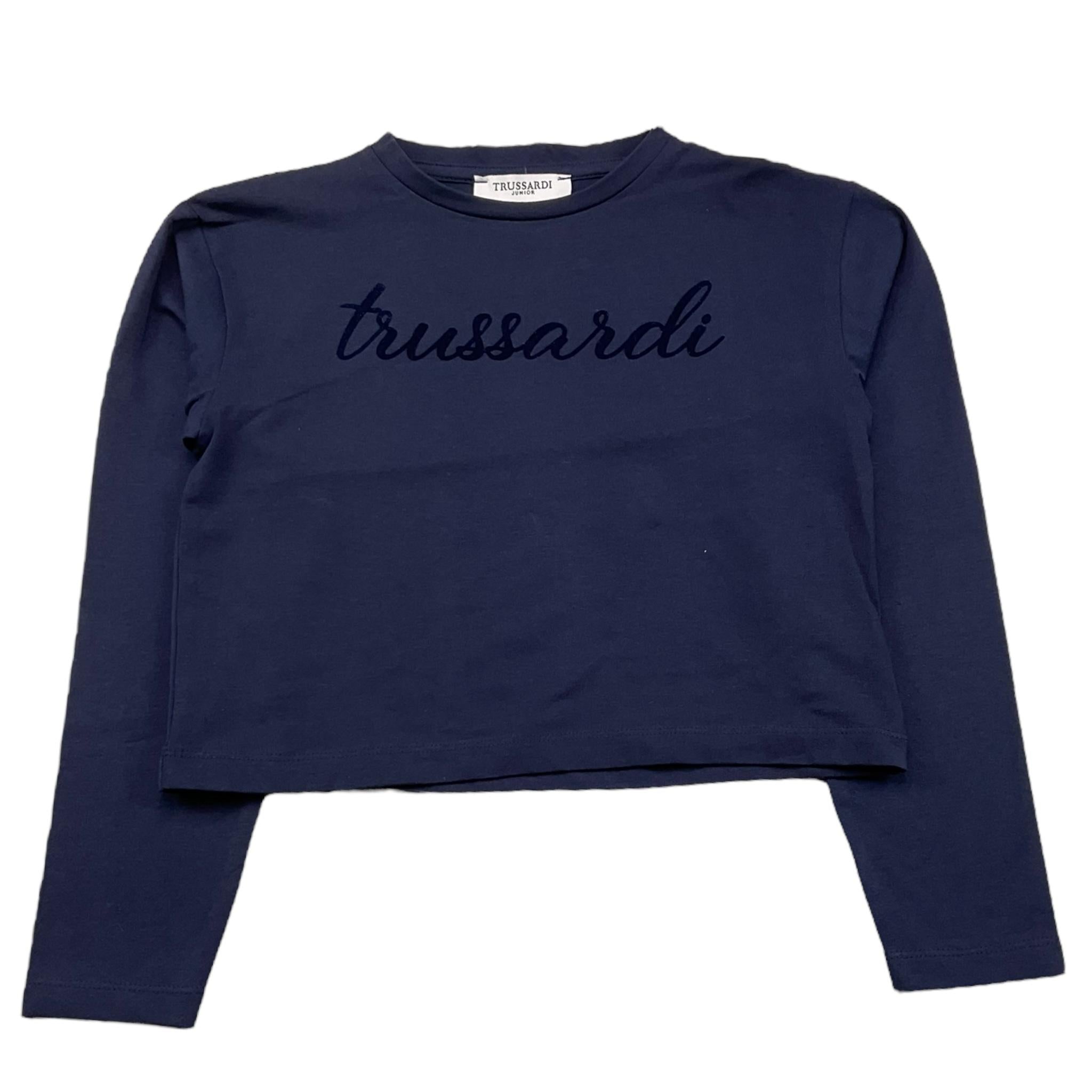 TRUSSARDI complet 2 pezzi shirt-pantalone zampa Blu per Bambina TGA25013CJ BLU TRUSSARDI 