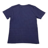 Cesare Paciotti T-Shirt, einfarbig, Rundhalsausschnitt, mit blauem Logo-Print für Neugeborene