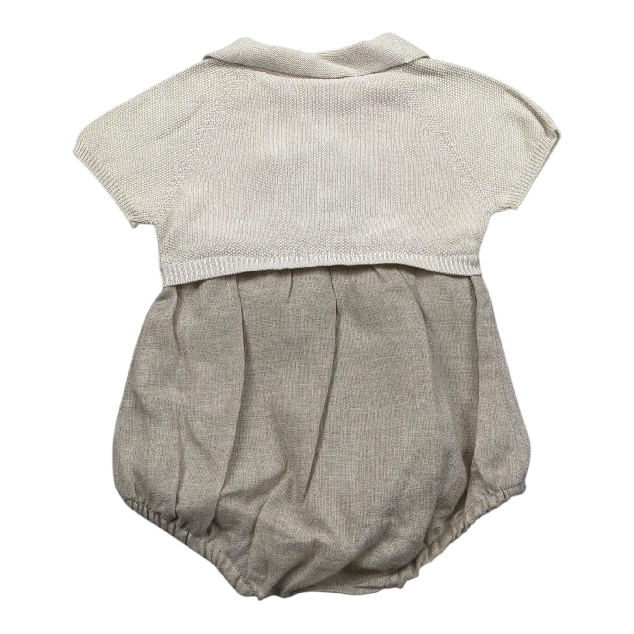 Wedoble Pagliaccetto Mezza Manica Tinta Unita per Neonato V2408305L BEIGE WEDOBLE 