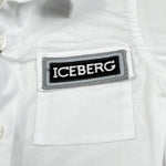 Iceberg Camicia Mezza Manica Tinta Unita con Logo per Neonato CMICE5111BX BIANCO ICEBERG 