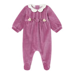 MAYORAL tutina tinta unita in velluto Magenta per Neonata 2738 MAGENTA MAYORAL 