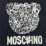 MOSCHINO t-shirt tinta unita girocollo con stampa Nero per Bambina HQM05G NERO MOSCHINO 