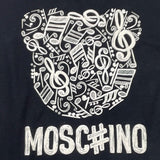 MOSCHINO t-shirt tinta unita girocollo con stampa Nero per Bambina HQM05G NERO MOSCHINO 