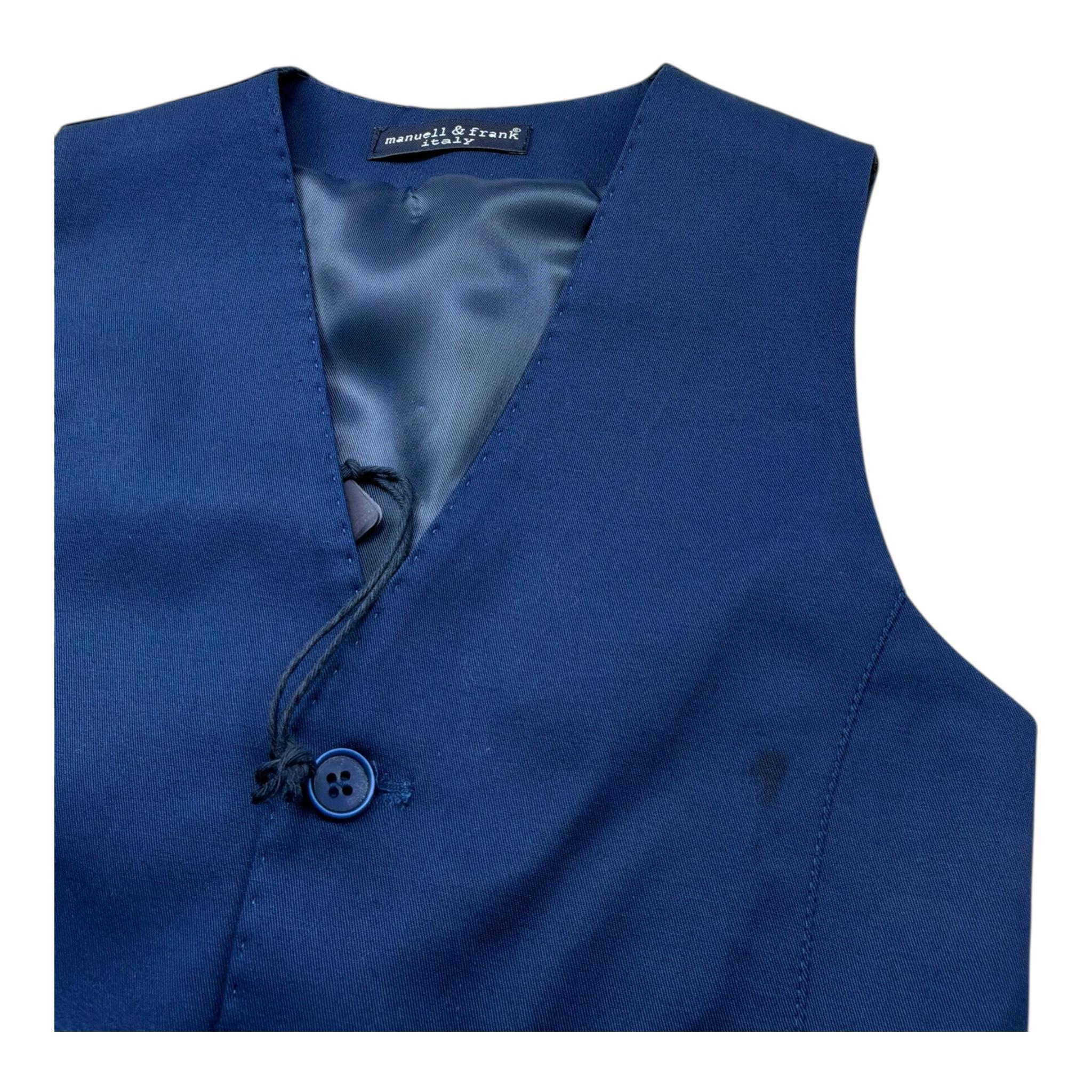 Manuel & Frank Gilet Tinta Unita per Bambino MF5011B BLU MANUEL & FRANK 