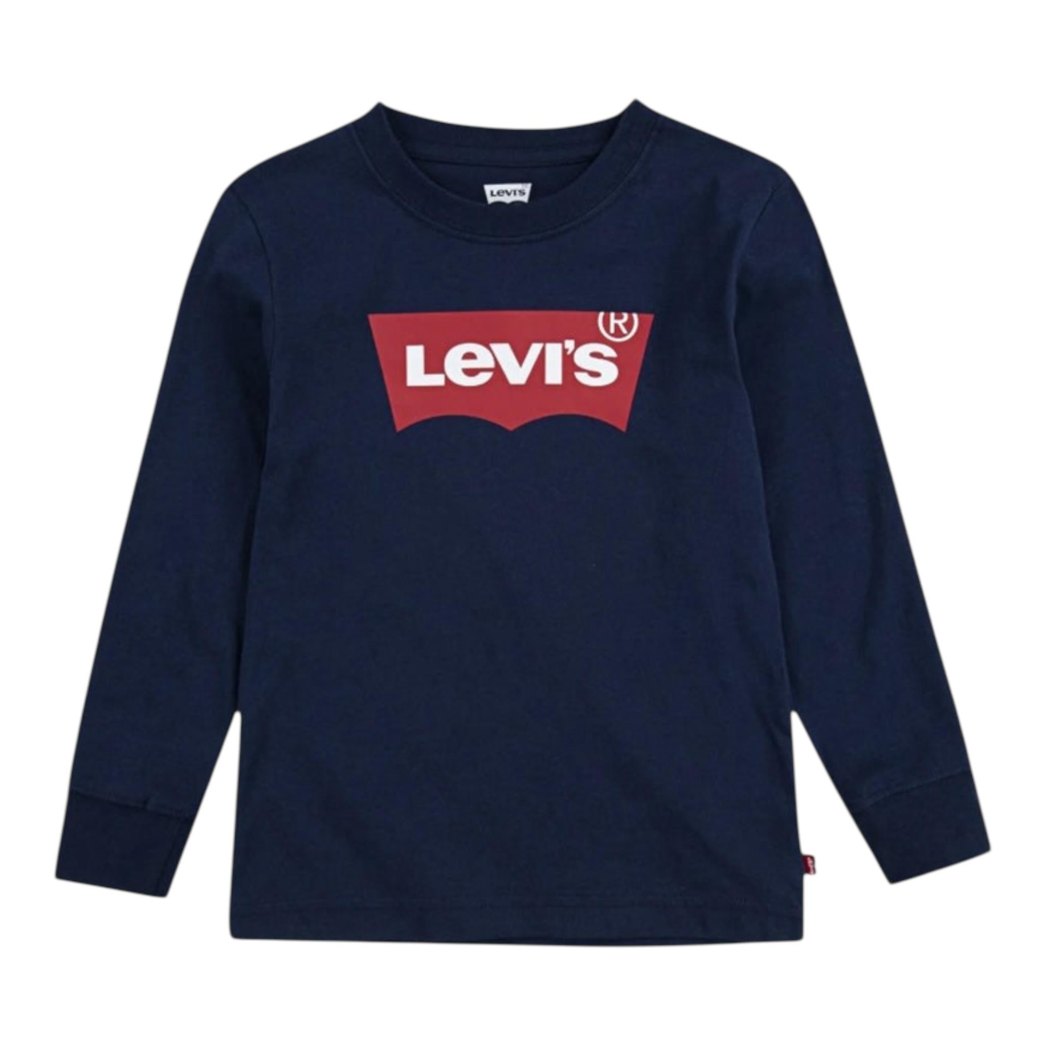 Levi'S Shirt Tinta Unita con Stampa per Neonato 6E8646X BLU LEVI'S 