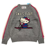 SAINT BARTH maglia gircollo tinta unita con stampa Grigio per Bambina HKSKI GRIGIO SAINT BARTH 