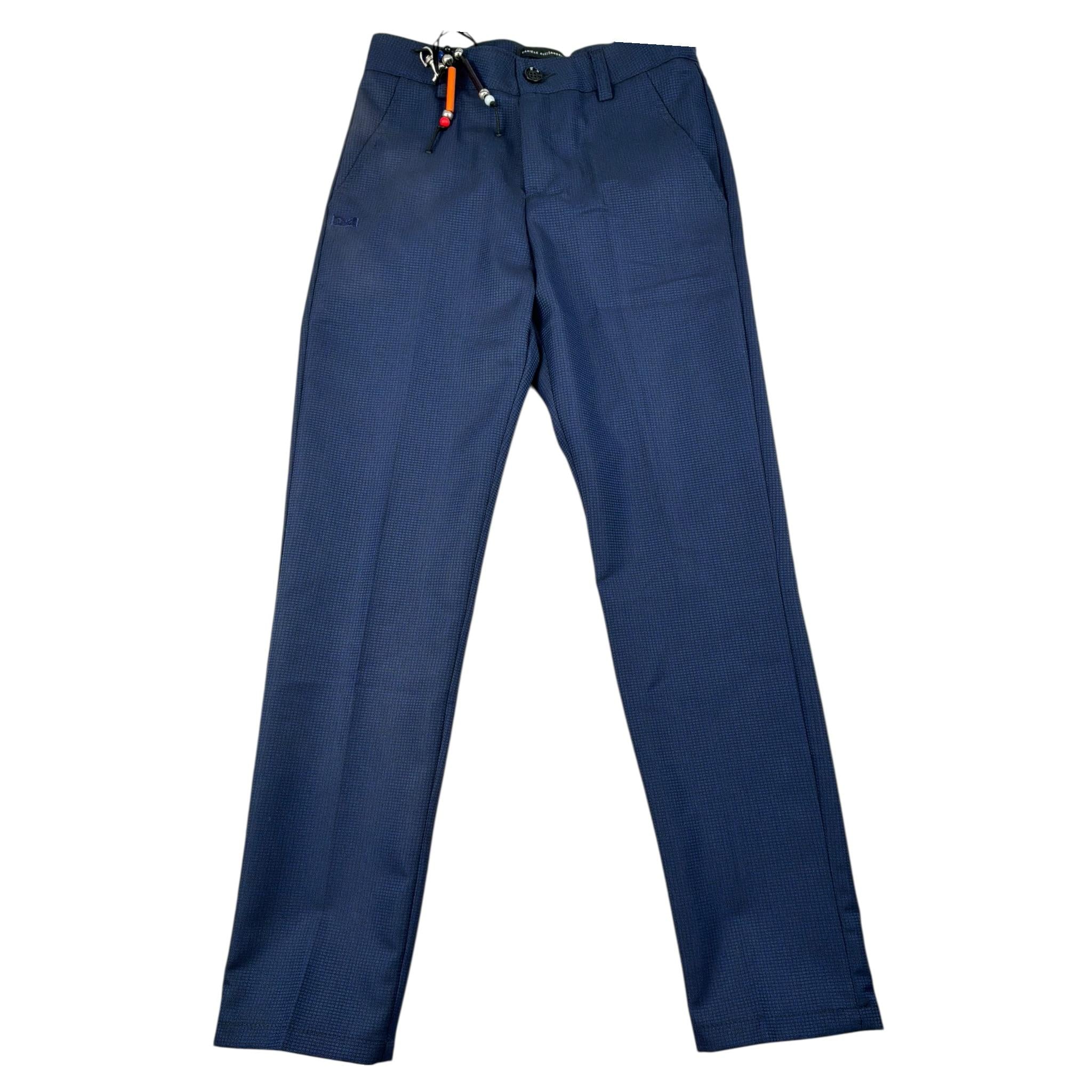 Daniele Alessandrini Pantalone Tinta Unita con Girovita Regolabile per Bambino 1235P00111 BLU DANIELE ALESSANDRINI 