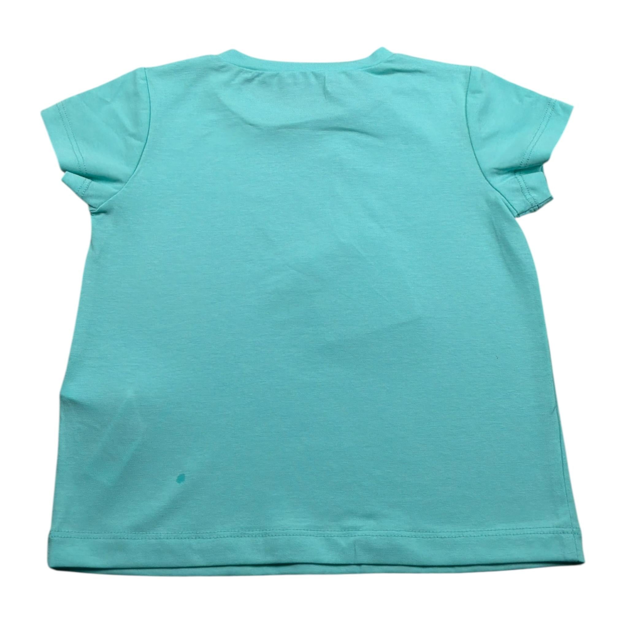 Liu Jo Tshirt Girocollo tinta unita con Stampa Azzurro per Neonata KA4011 AZZURRO LIU JO 