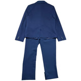Carlo Pignatelli 4-teiliger Anzug Jacke-Weste-Hose-Krawatte Blau für Jungen