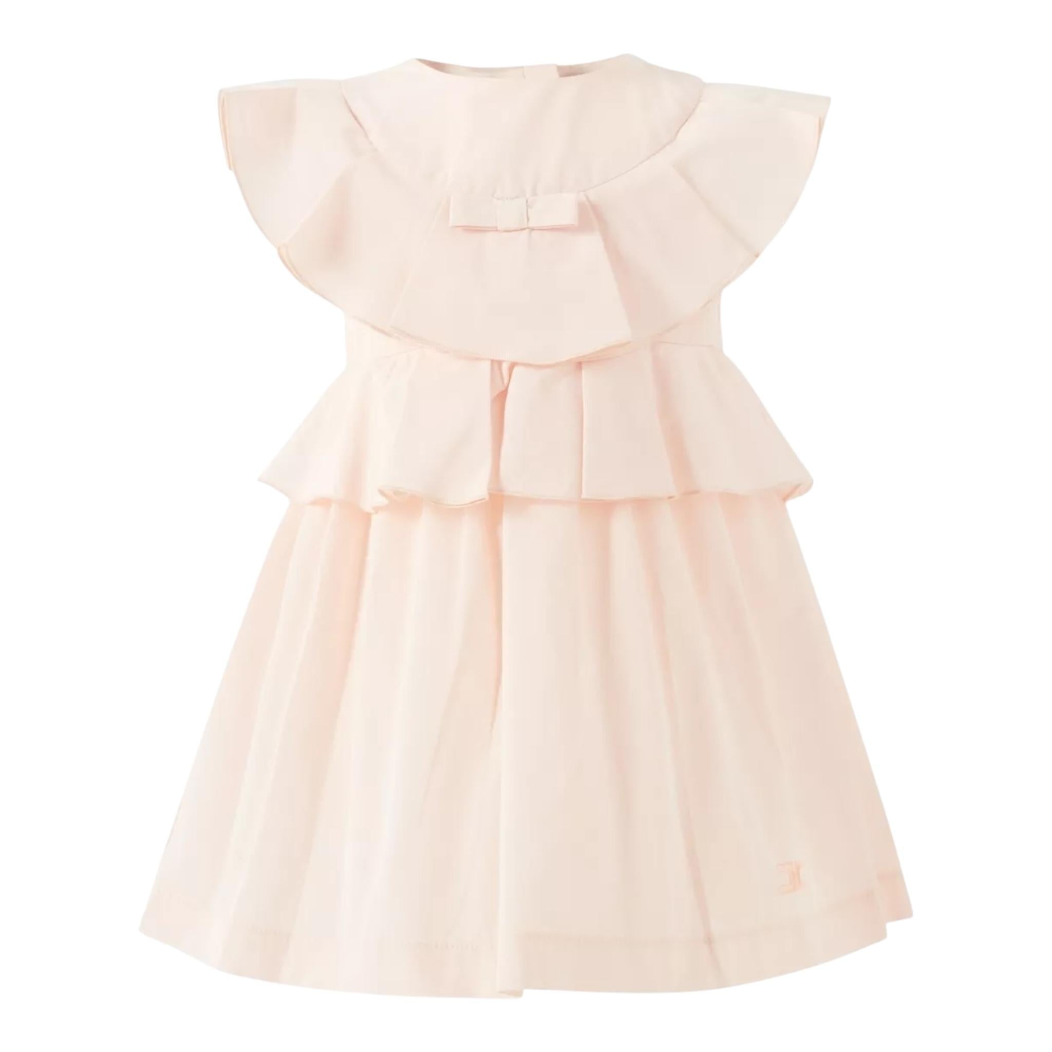 Elisabetta Franchi Abito Tinta Unita con Rouches per Neonata EGAB198 ROSA ELISABETTA FRANCHI 