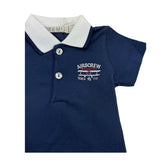 Emc Poloshirt Halbarm Einfarbig mit Kontrastkragen Blau für Baby