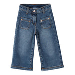 SARABANDA jeans modello a palazzo tinta unita Blu per Bambina A244 BLU SARABANDA 