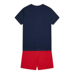New Balance Completo 2 Pezzo T-Shirt-Bermuda Bicolore per Bambino LAKB0103X BLU/ROSSO NEW BALANCE 