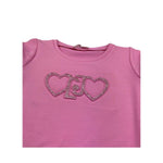 Liu Jo Abito Mezza Manica Tinta Unita con Logo per Bambina KA5017 ROSA LIU JO 