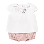 Mayoral Completo 2 Pezzi T-Shirt-Culotte per Neonata 1663XX BIANCO MAYORAL 