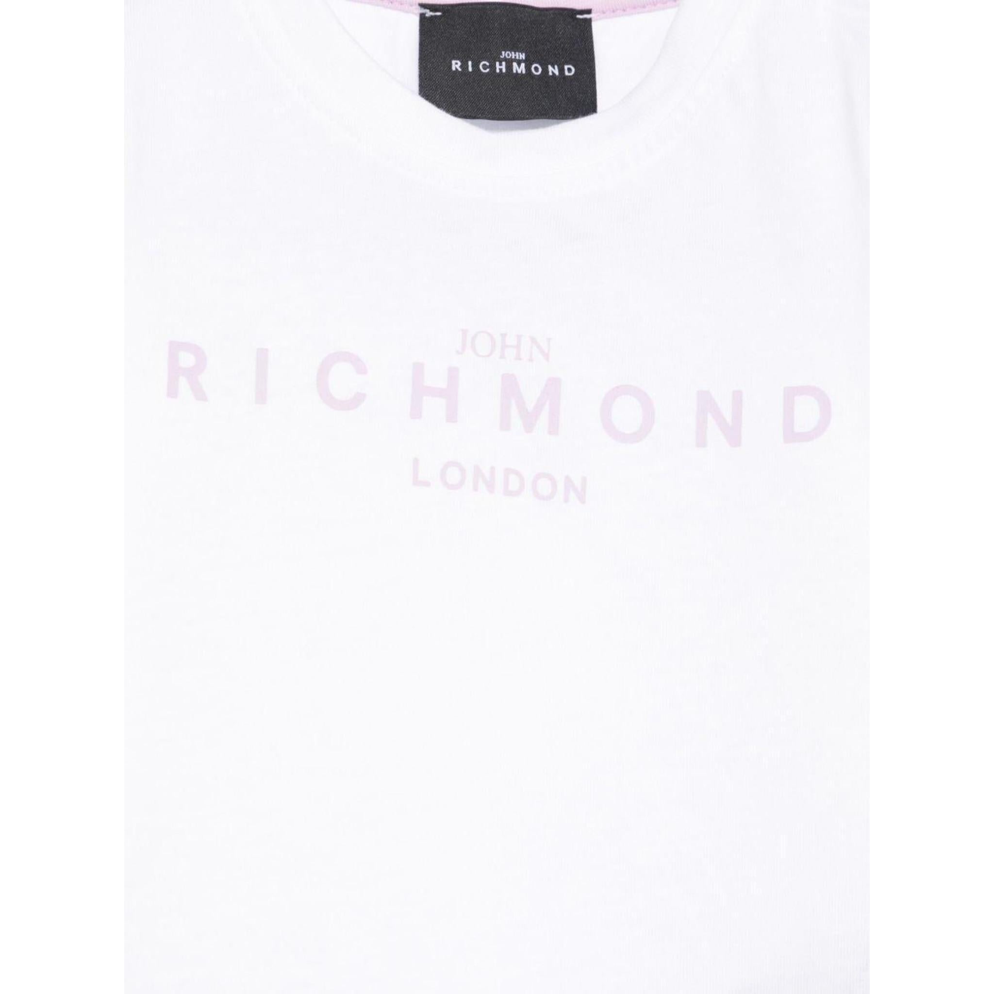 John Richmond T-Shirt Girocollo Tinta Unita con Stampa per Neonata RIP25002TSXXXXX BIANCO JOHN RICHMOND 