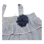 Emc Top Bicolore con Fantasia A Righe per Bambina BX2386 BIANCO/AZZURRO EMC 