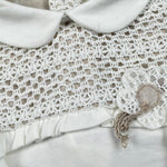 Lalalu' Tutina Tinta Unita Traforata per Neonata TJL11P BIANCO LALALU' 