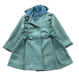 AZZURRA cappotto tinta unita cn cappuccio Verde acqua per Neonata 2427 VERDE ACQUA AZZURRA 