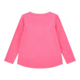 GUESS shirt girocollo tinta unita con stampa Fuxia per Neonata K4YI11K6YW4X FUXIA GUESS 