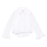 Twinset Set Camicia-Canotta tinta unita Traforata Bianco per Bambina 251GJ2QR0X BIANCO TWINSET 