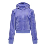 Juicy Couture Felpa Tinta Unita con Zip E Cappuccio per Bambina JBX6358 VIOLA JUICY COUTURE 