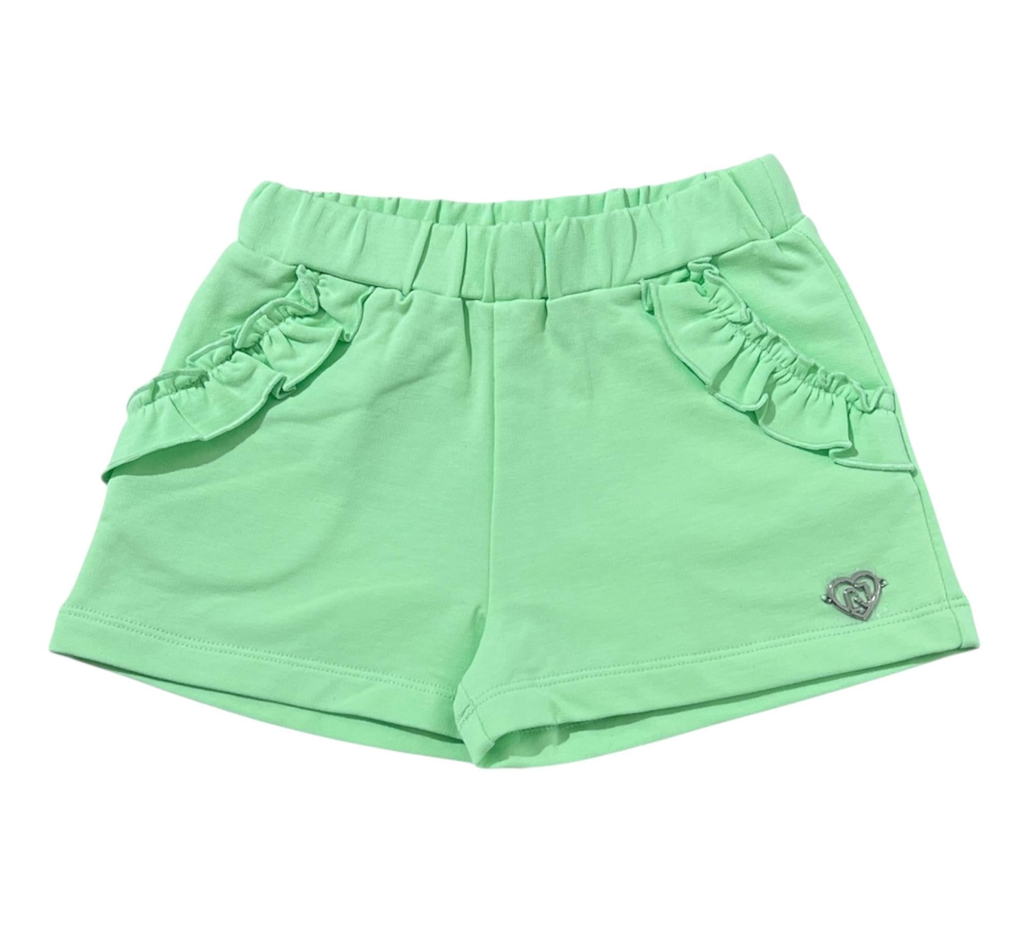 Liu Jo Short Tinta Unita con Logo per Neonata KA5083NX VERDE LIU JO 